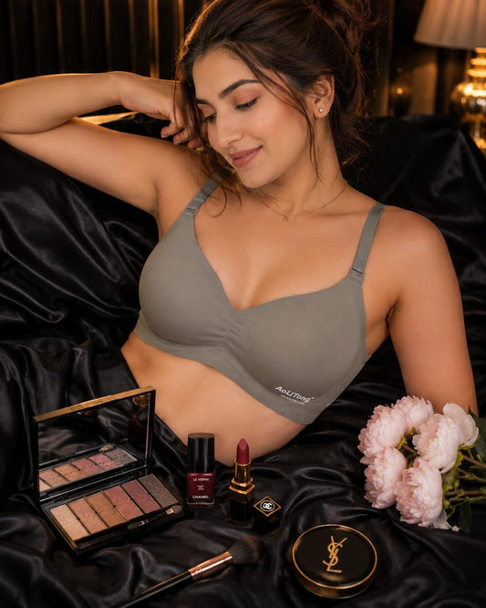 Seamless Grey Padded Bra | Comfortable Women’s Everyday Bra
