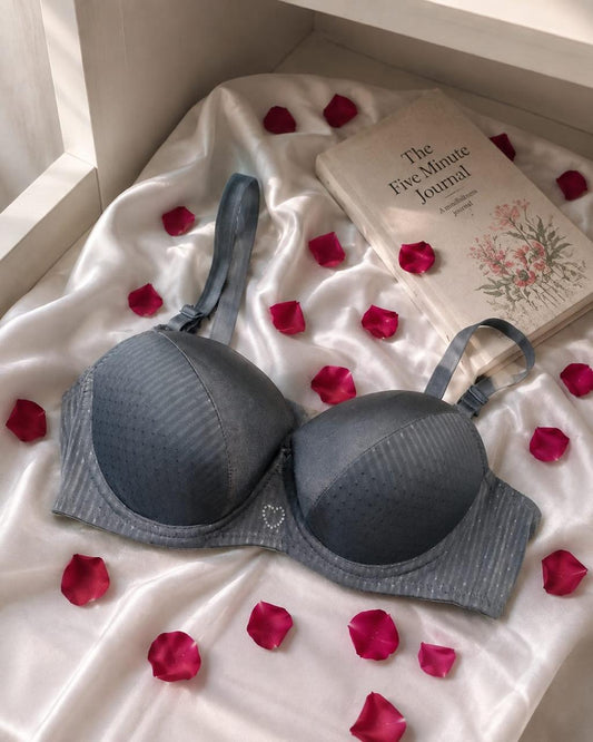 Elegant Grey Padded Bra | Women’s Everyday Lingerie