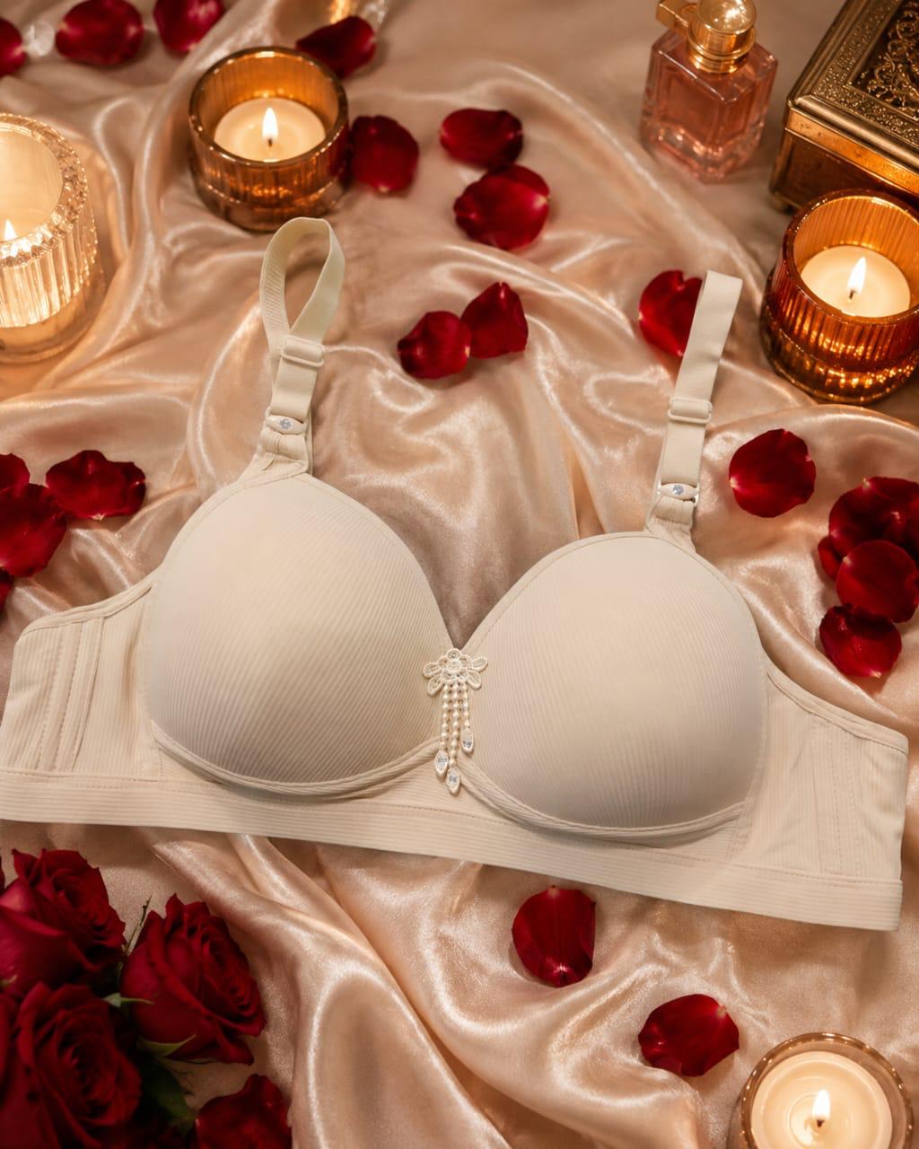 Ivory Seamless Padded Bra | Women’s Everyday Comfort Bra