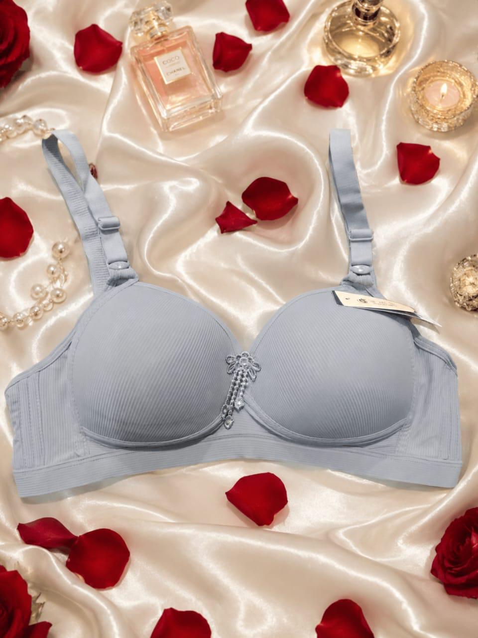 Light Blue Seamless Padded Bra | Women’s Comfort Bra