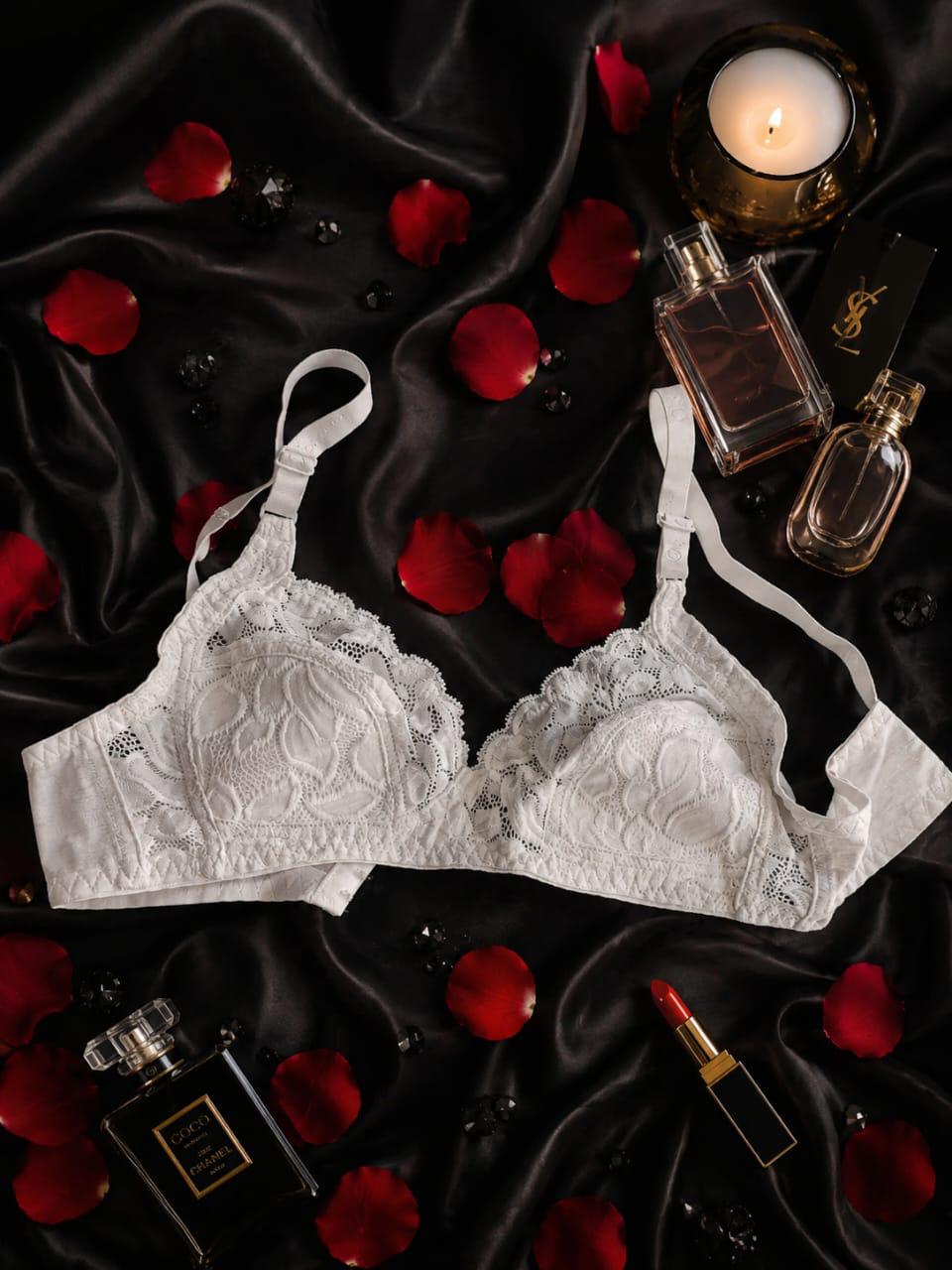 White Lace Bra | Elegant Floral Lace Lingerie